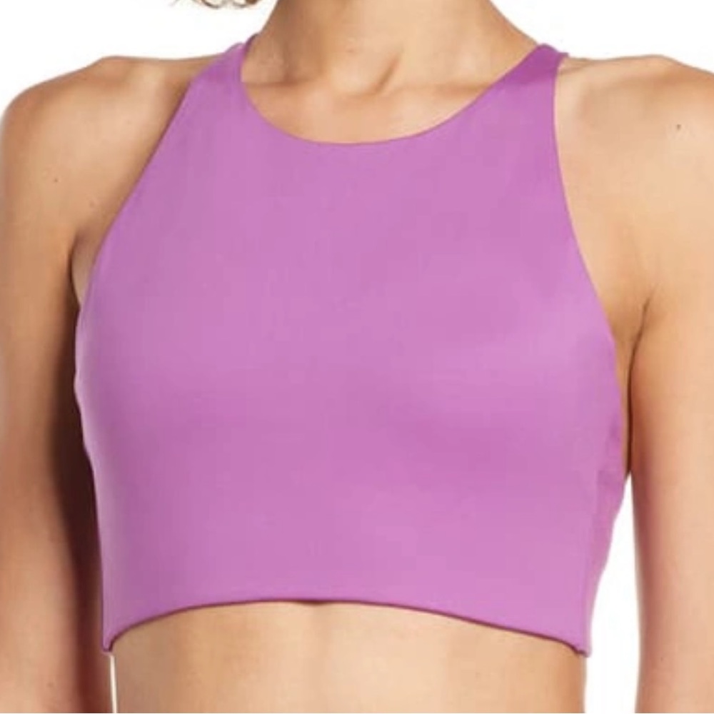 Girlfriend Collective Topanga Halter Bra in Wildflower